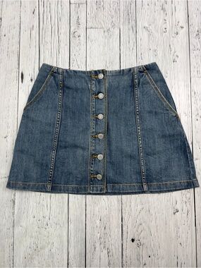 Aritzia Wilfred Free Denim Button Skirt